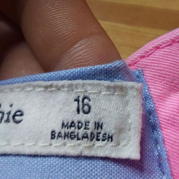 Kids Girls Abercrombie Pink Jean Shorts - Picture 9 of 10